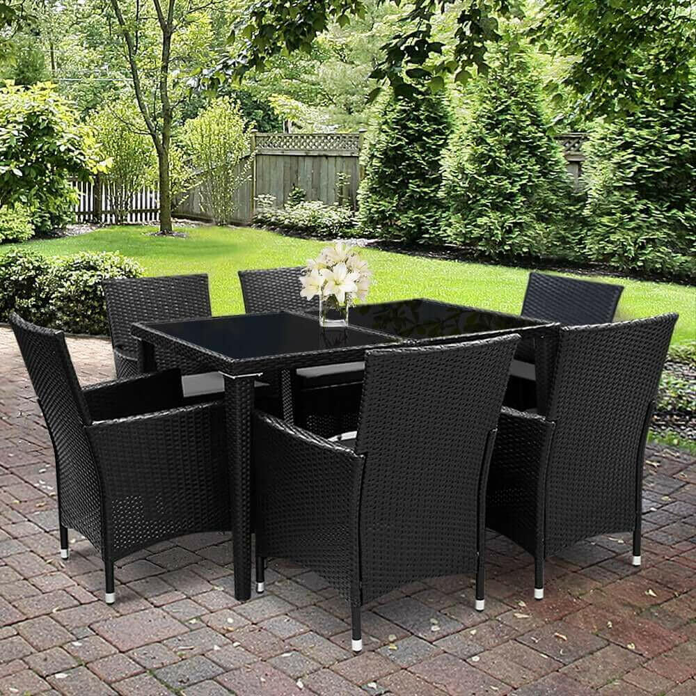 Gardeon Outdoor Furniture 7pcs Dining Set.