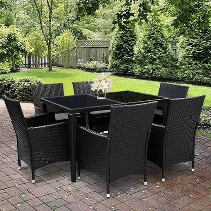 Gardeon Outdoor Furniture 7pcs Dining Set.