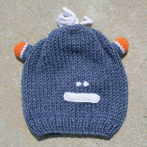 Kids Beanie Hat, Kids Winter Hand-Knitted Wool Frog Animal Theme Hat.