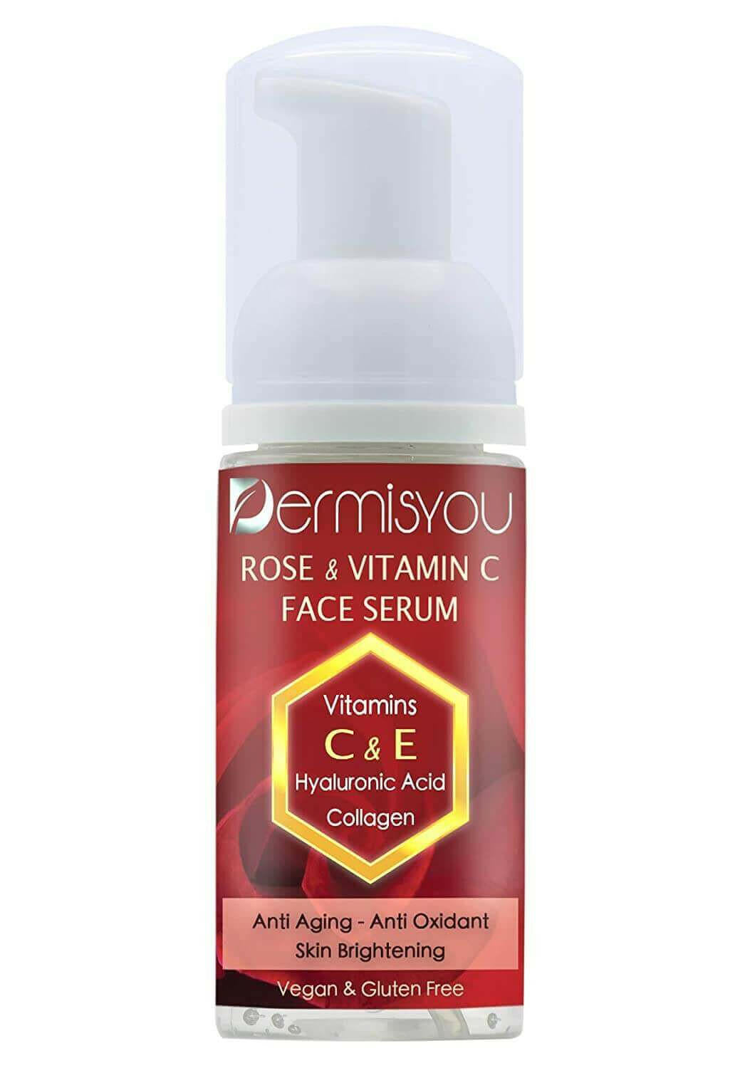 Anti-Wrinkle Facial Serum with Rose Water & Vitamin C.