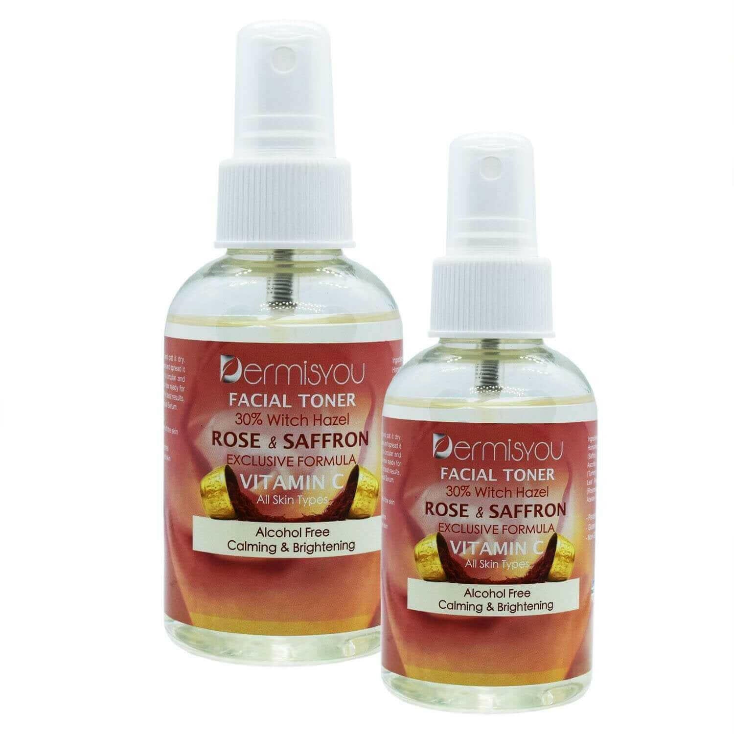 Cleansing & Hydrating Facial Toner with Saffron & Rose Water.