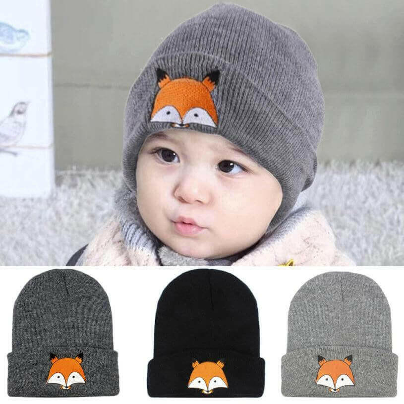 Baby Children Cap Fox Warm Winter Hats.