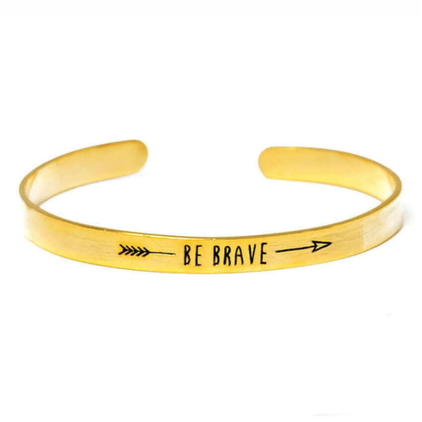 Fashion Stainless Steel Inspirational Be Brave.