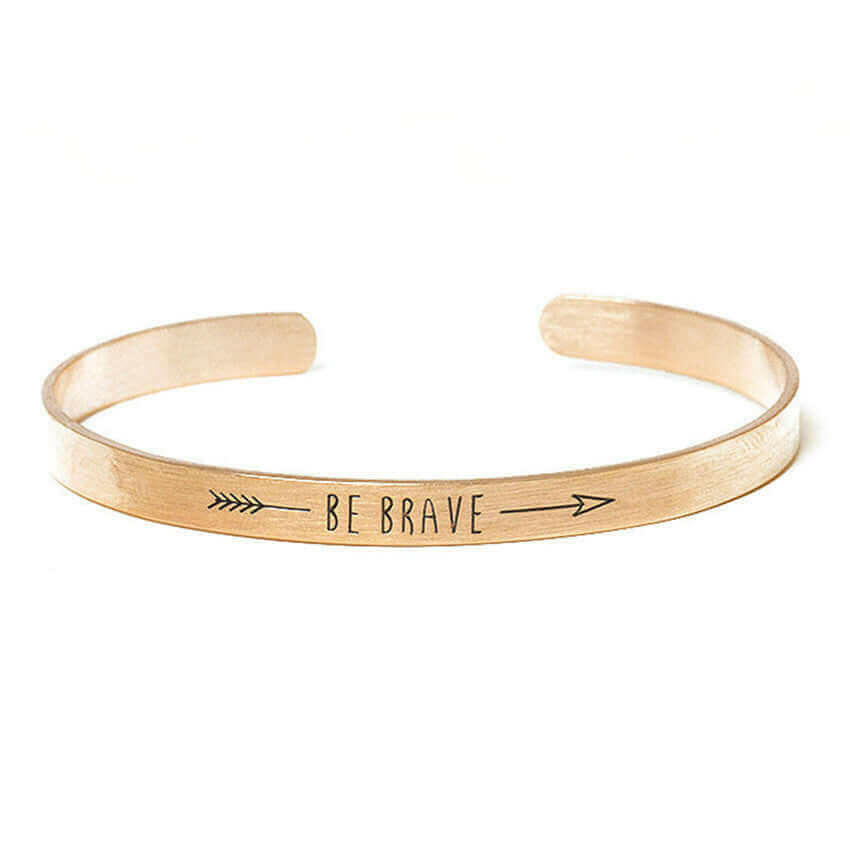 Fashion Stainless Steel Inspirational Be Brave.