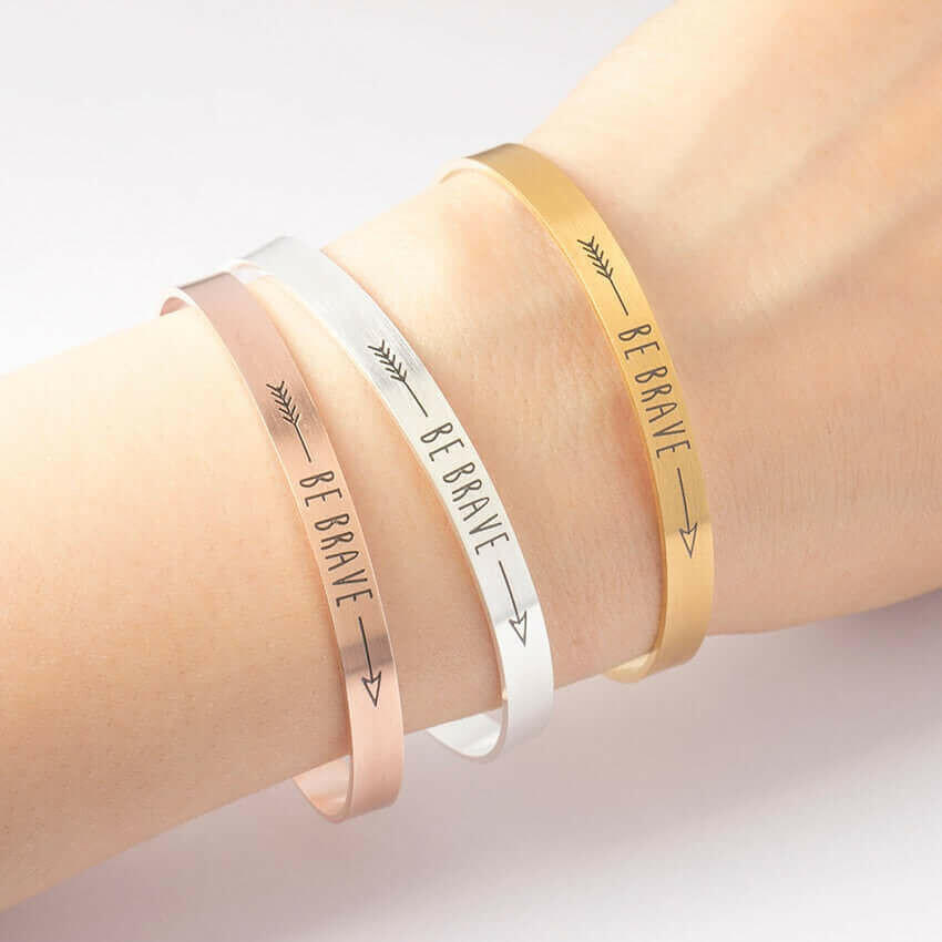 Fashion Stainless Steel Inspirational Be Brave.