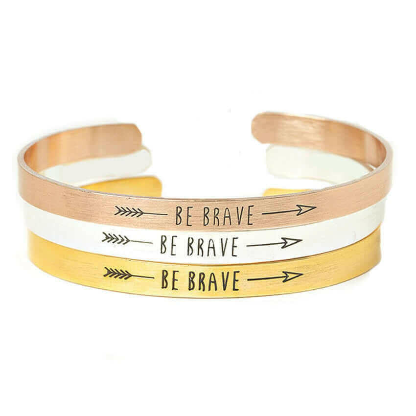 Fashion Stainless Steel Inspirational Be Brave.