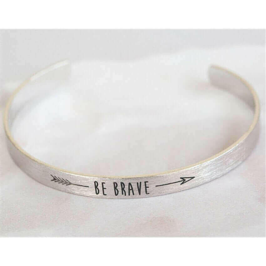 Fashion Stainless Steel Inspirational Be Brave.