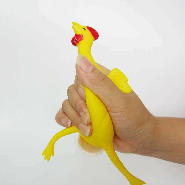 Funny Egg-laying chicken keychain Squishy Squeeze