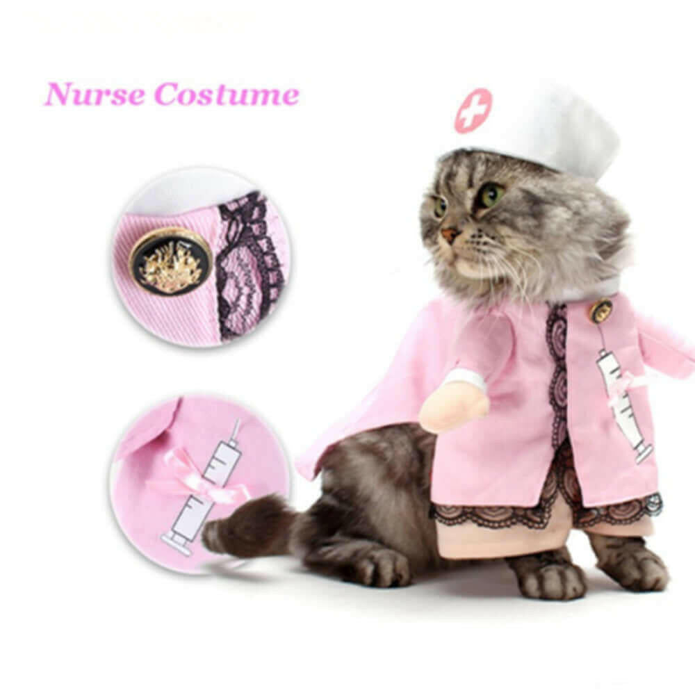 Funny Pet Costumes Cat Dog Cosplay Suit Halloween.