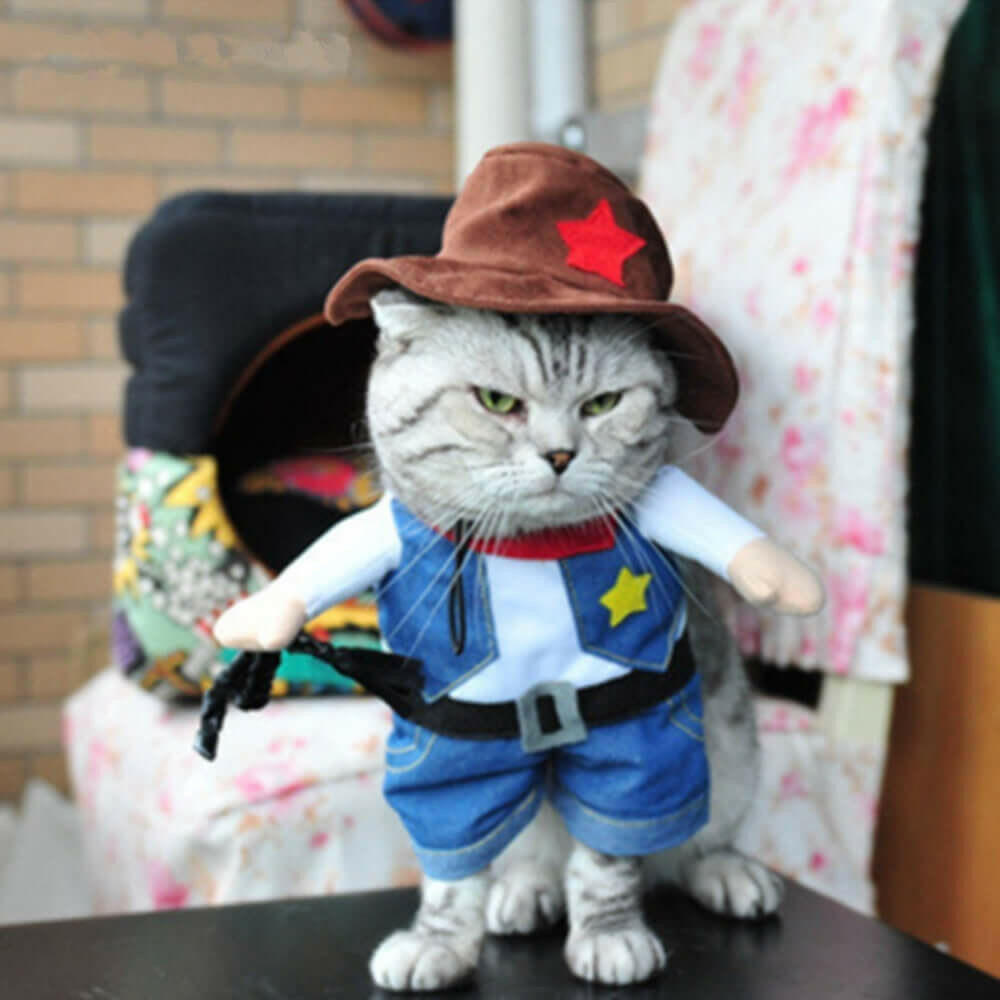 Funny Pet Costumes Cat Dog Cosplay Suit Halloween.