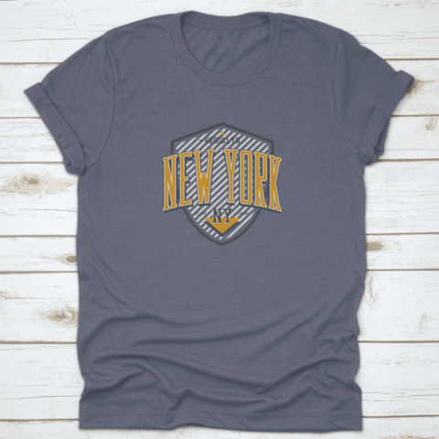 New York, Brooklyn T-Shirt Design With Shield. College League Tee.