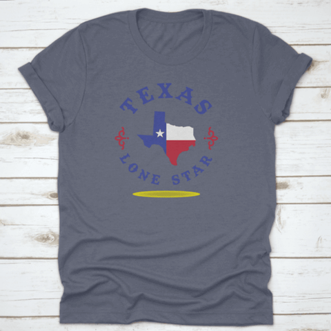 Texas Map With Nickname Lone Star Logo Design Concept.