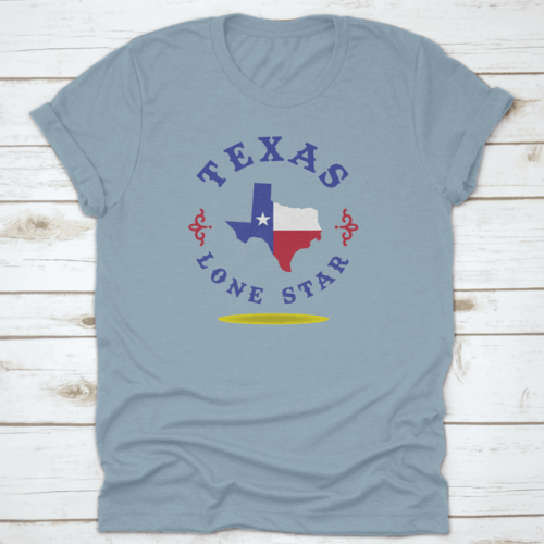 Texas Map With Nickname Lone Star Logo Design Concept.