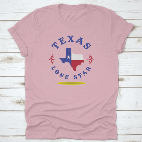 Texas Map With Nickname Lone Star Logo Design Concept.