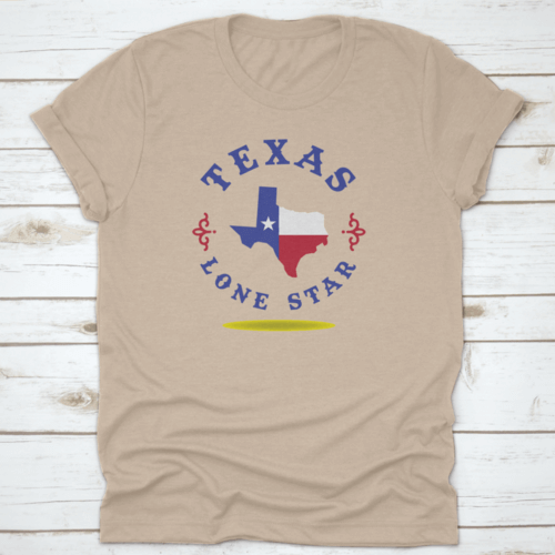 Texas Map With Nickname Lone Star Logo Design Concept.