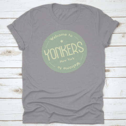 Welcome To Yonkers New York Tourism Badge Or Label Sticker. Isolated.