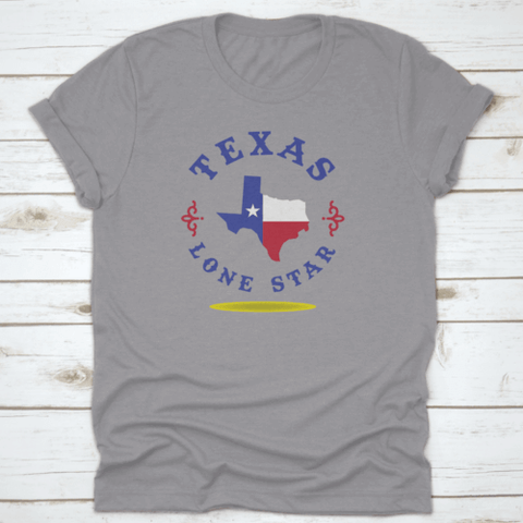 Texas Map With Nickname Lone Star Logo Design Concept.