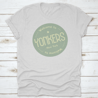 Welcome To Yonkers New York Tourism Badge Or Label Sticker. Isolated.