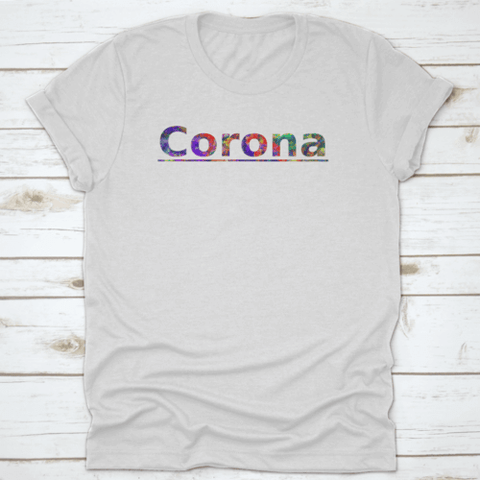 Corona Colorful Typography Text Banner The Word Corona California.