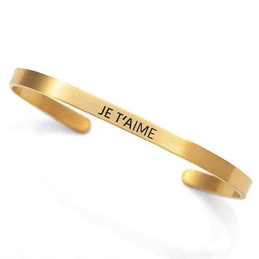 "JE_T_AIME" Cuff - 18K Gold