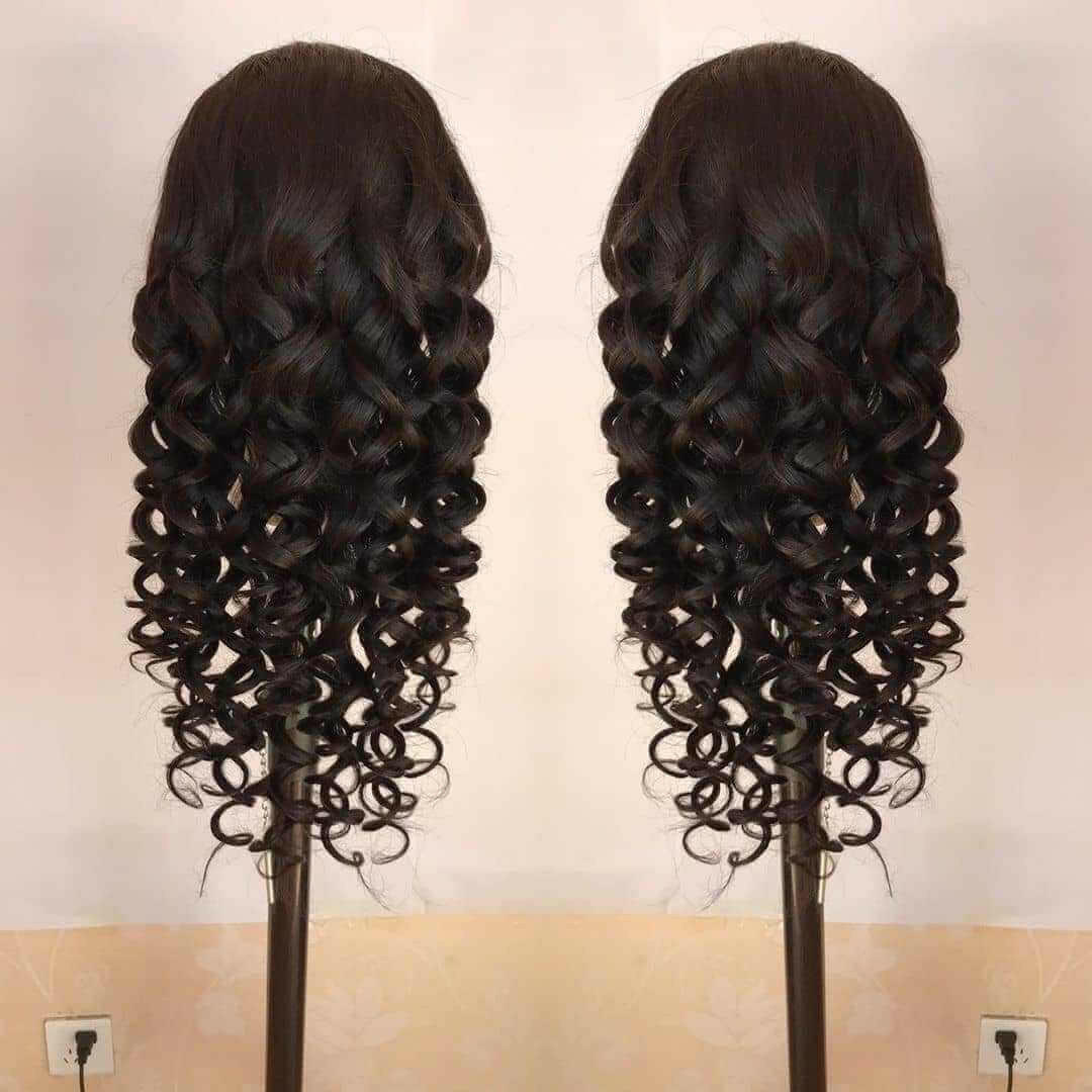 180% Density Full 4x4 Transparent Lace Front Loose Wave Human Hair Wig.