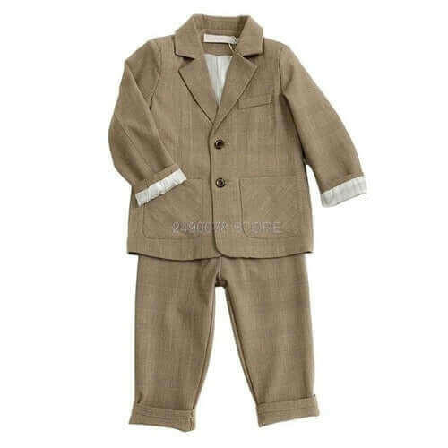 Girls Minority France Formal Wedding Party Suit Boys Blazer+Pants 2Pcs.