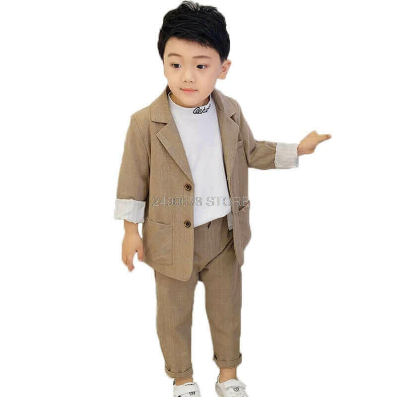 Girls Minority France Formal Wedding Party Suit Boys Blazer+Pants 2Pcs