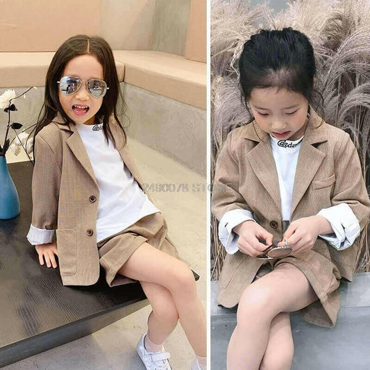 Girls Minority France Formal Wedding Party Suit Boys Blazer+Pants 2Pcs.