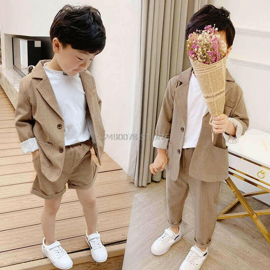 Girls Minority France Formal Wedding Party Suit Boys Blazer+Pants 2Pcs.