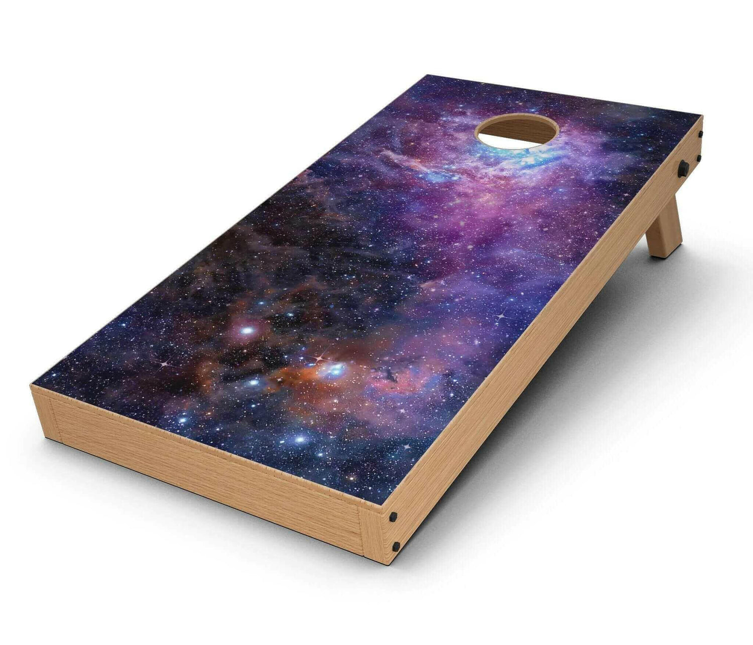 Glowing Deep Space CornHole Board Skin Decal Kit