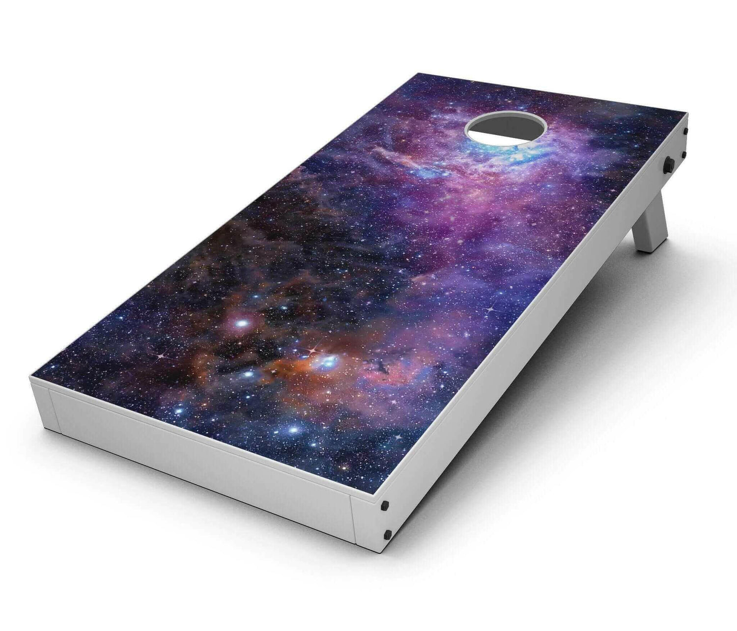 Glowing Deep Space CornHole Board Skin Decal Kit