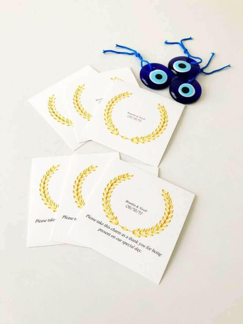 Personalized Greek wedding favors