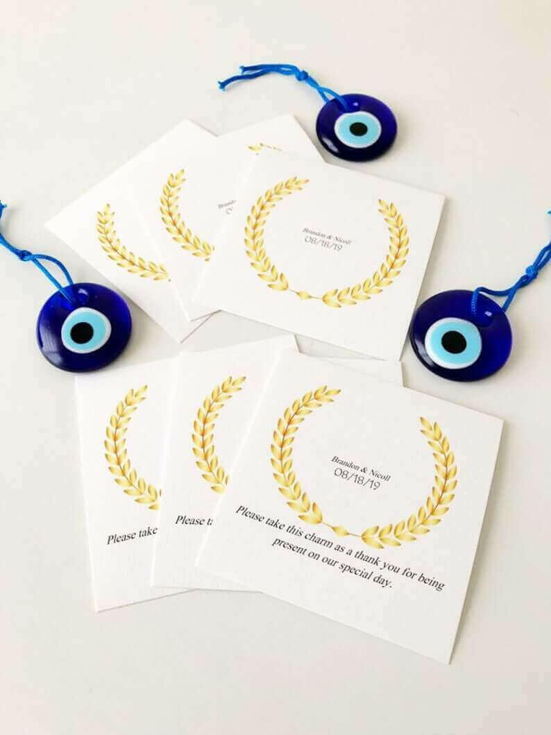 Personalized Greek wedding favors