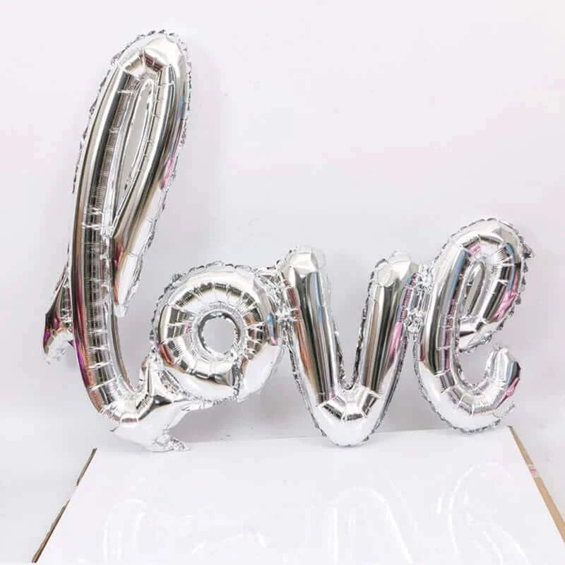 Red Love Letter Foil Balloon Pink Silver Gold Ballon Anniversary Wedding Valentines Birthday Party Decoration Photo Props Decor.