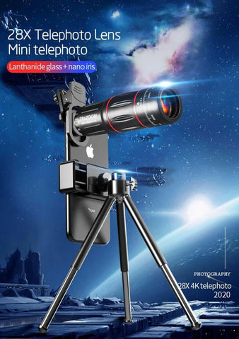 Dragon Bluetooth Ultra HD 28X Zoom Telescope Lens Tripod Kit