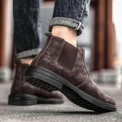 Mens Vegan Leather Angle Boots