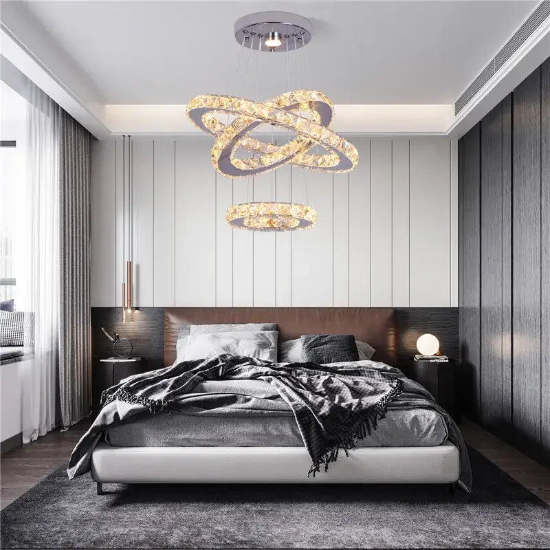 VETRULUS Crystal LED Chandelier with Selectable Size &amp; Controls