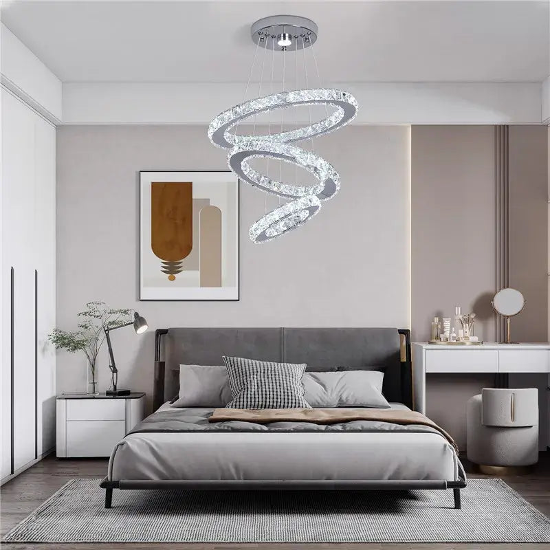 VETRULUS Crystal LED Chandelier with Selectable Size &amp; Controls