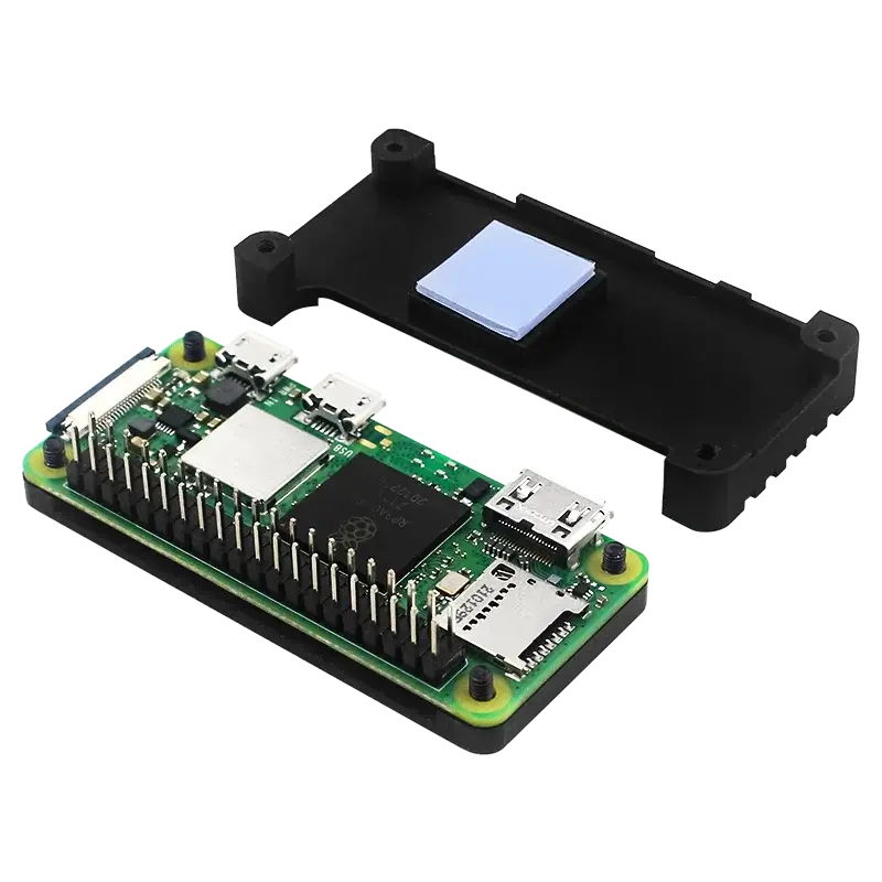 Raspberry Pi Zero 2 W Aluminum Case CNC Armored Shell with Heatsink GPIO Header Passive Cooling Case for Pi Zero 2 W / W / 1.3