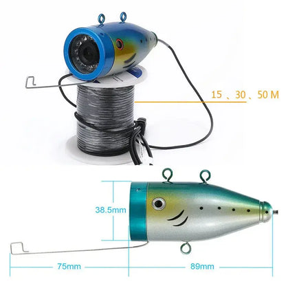 15M Fish Finder Underwater Fishing Camera 15pcs White  LEDs + 15pcs Infrared Lamp For Ice/Sea/River Fishing