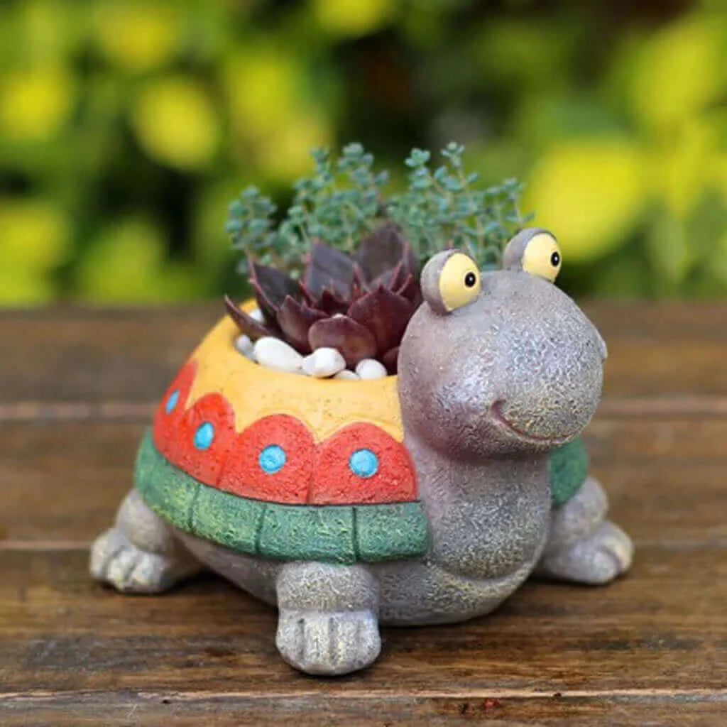 Home Decor Succulent Pot Turtle Shape Cactus Planter Flowerpot Vase.