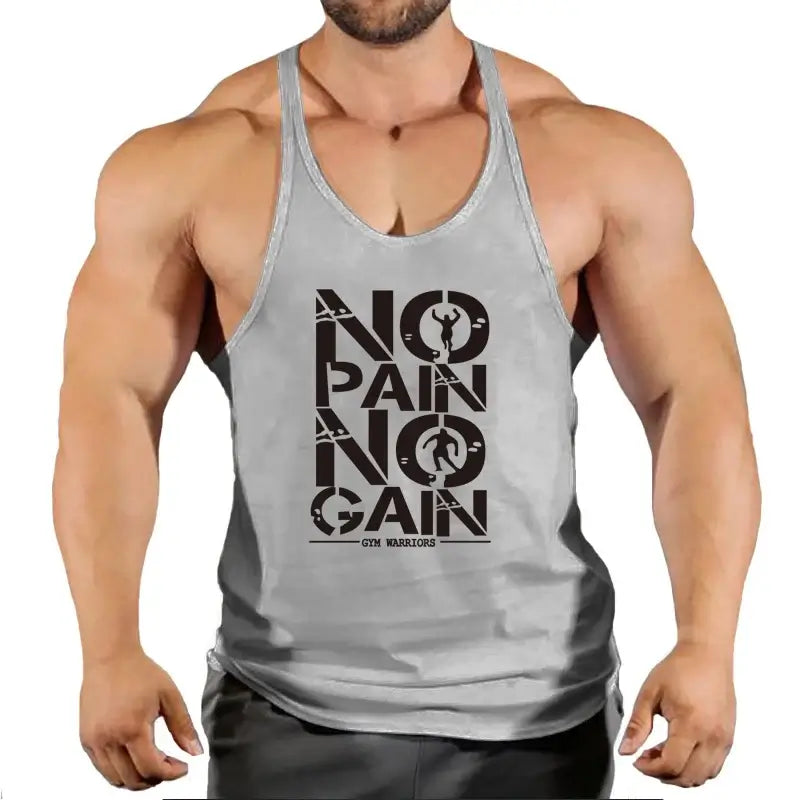 New Arrivals Bodybuilding stringer tank top man Cotton Gym sleeveless shirt men Fitness Vest Singlet sportswear workout tanktop