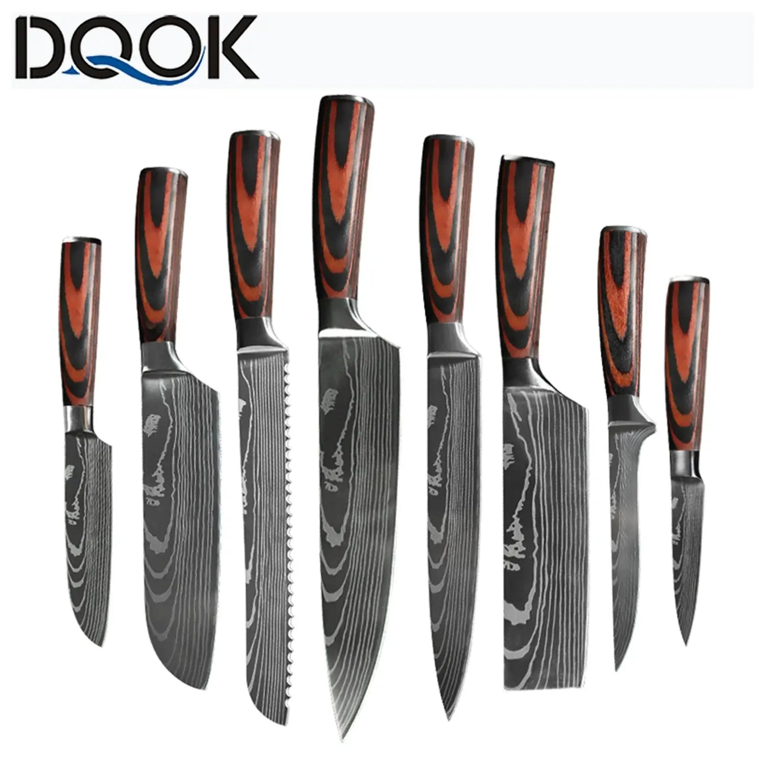 Chef Knife Set: 1-10 Pcs Japanese Damascus Knives