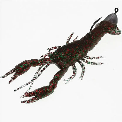 SWOLFY 3PCS/LOT Fishing Bait 12cm Marine Soft Crayfish Lobster.