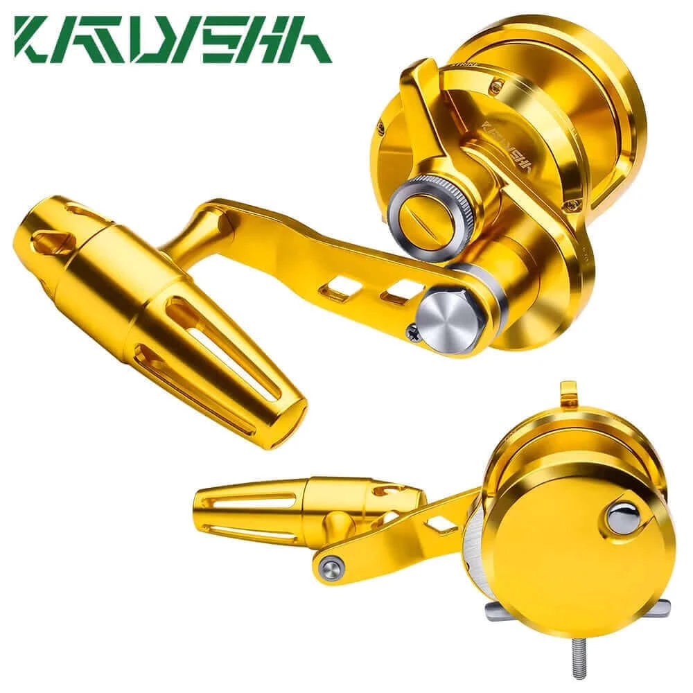 KATYUSHA Trolling Reel 5.7:1 CNC Machined Aluminum Jigging Reel 40LB