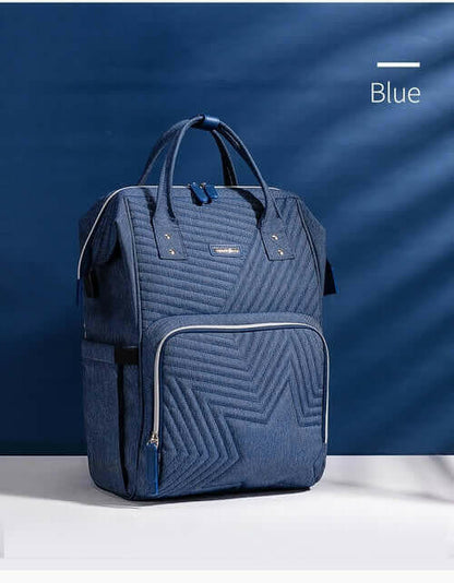 Modern Quilted Diaper Bag Backpack.