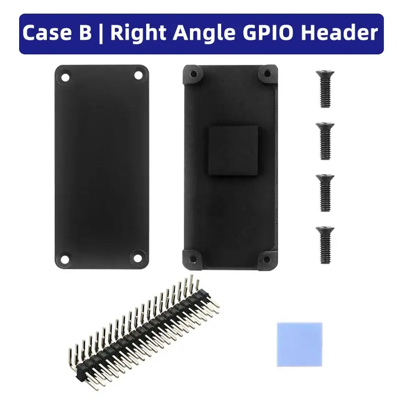 Raspberry Pi Zero 2 W Aluminum Case CNC Armored Shell with Heatsink GPIO Header Passive Cooling Case for Pi Zero 2 W / W / 1.3