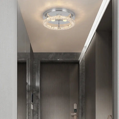 Modern Crystal LED Flush-Mount Ceiling Light