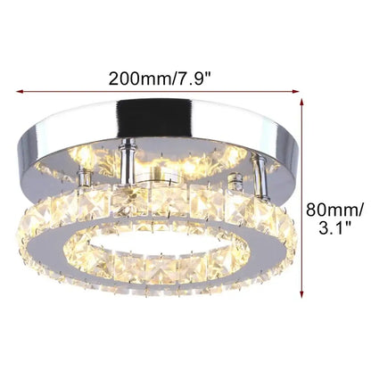 Modern Crystal LED Flush-Mount Ceiling Light