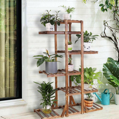 Indoor 6 Tier Wooden Plant Home Decor Stand.